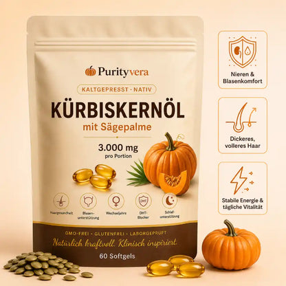 Purityvera® Kürbiskernöl & Sägepalmenextrakt 3.000 mg